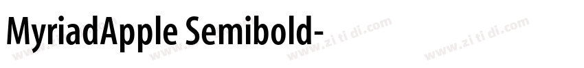 MyriadApple Semibold字体转换